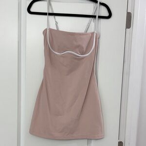 ALO Yoga Blush Pink Streamlined dress